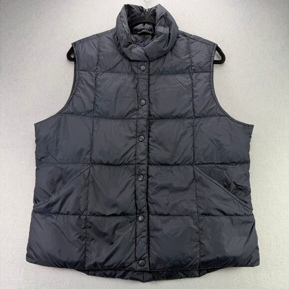 Lands’ End Youth Black Quilted Insulated Puffer Vest Size L (14-16) - Picture 1 of 10